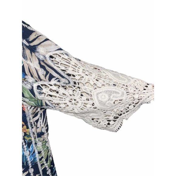 Boho Floral Cardigan with Lace Accents size XL - Picture 7 of 8